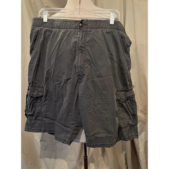 WRANGLER Mens cargo shorts 38 stretch waist dark grey light weight comfort fit - Picture 1 of 8